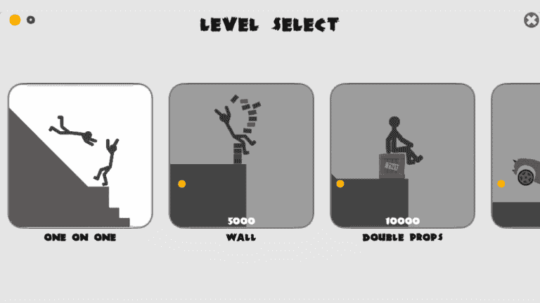 Stickman crashing through walls in Stickman Destruction 3 Heroes